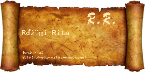 Régi Rita névjegykártya